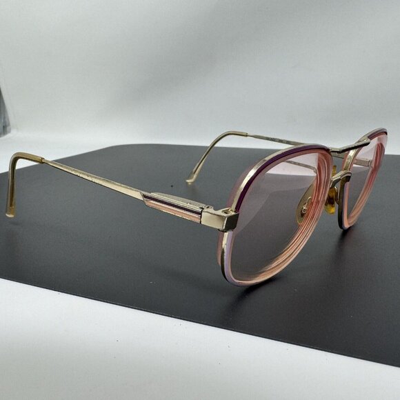 Vintage SWANK Frame Gold Pink Violet very small Aviator 656 882 Rare 50 [] 16 - Picture 10 of 13